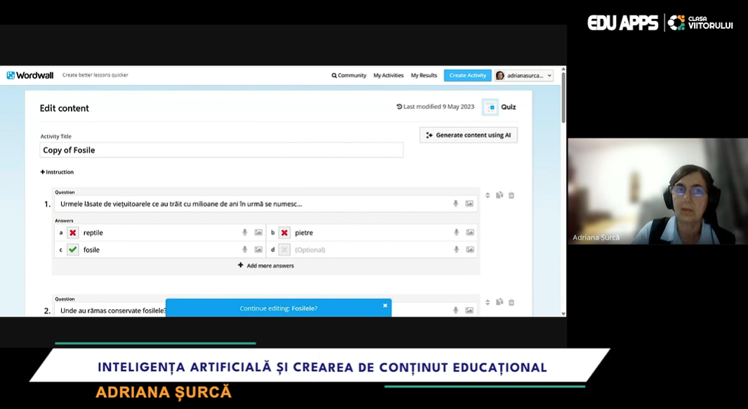 Inteligența Artificială în proiectarea lecțiilor: competențe, obiective și resurse