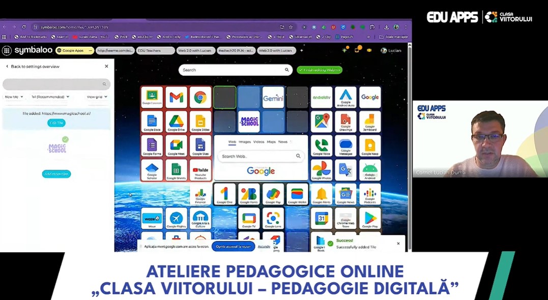 Organizează lecțiile eficient cu SymbalooEDU. Tutorial pentru profesori