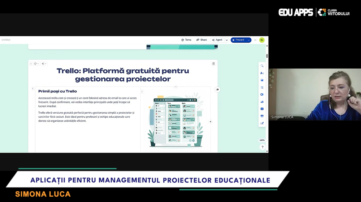 Organizarea proiectelor școlare folosind aplicațiileTrello și Asana. Tutorial pentru profesori.