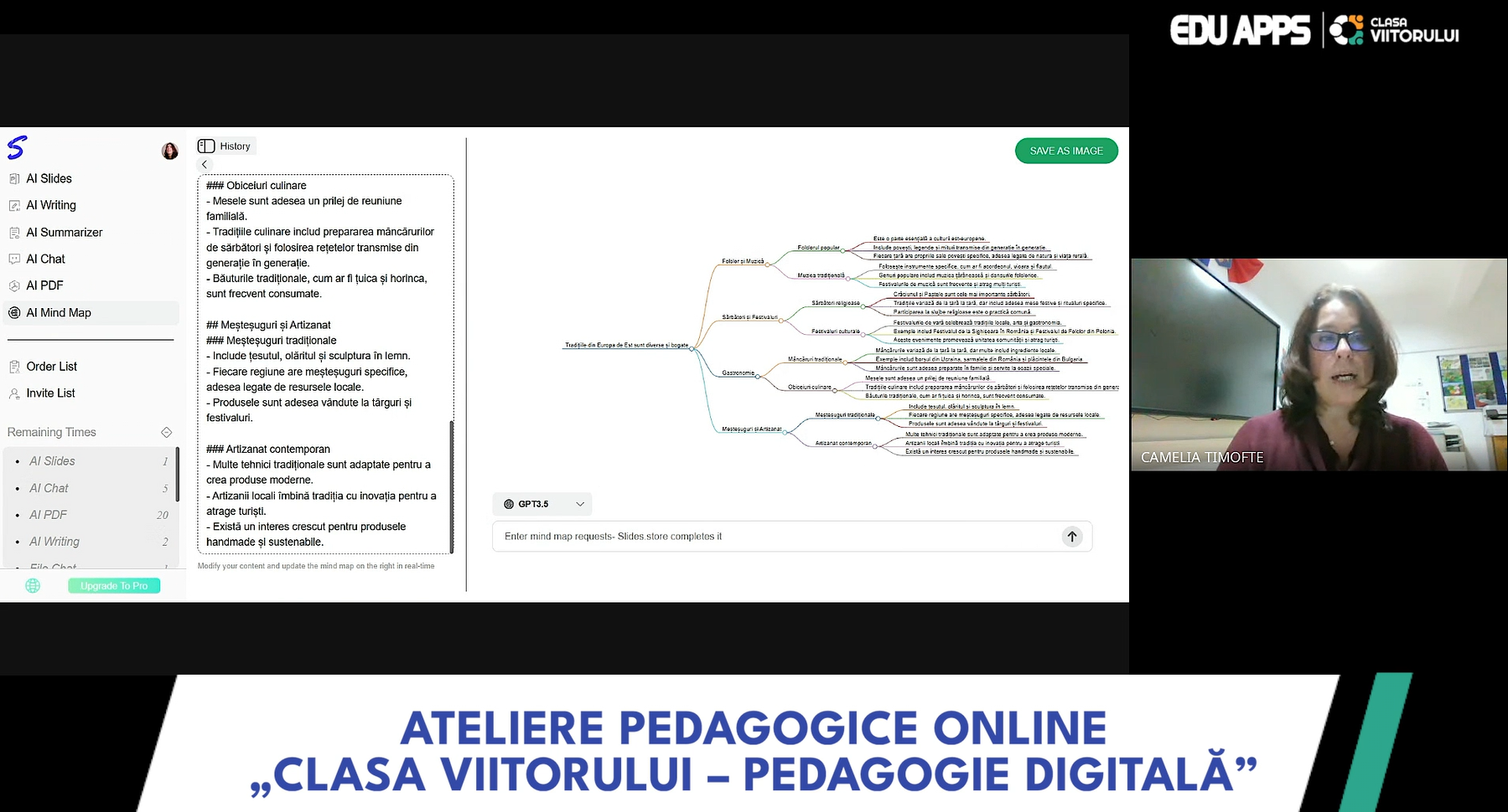 Recapitulare ușoară cu hărți mentale și Organizatori grafici: SlidesGo.AI pentru profesori