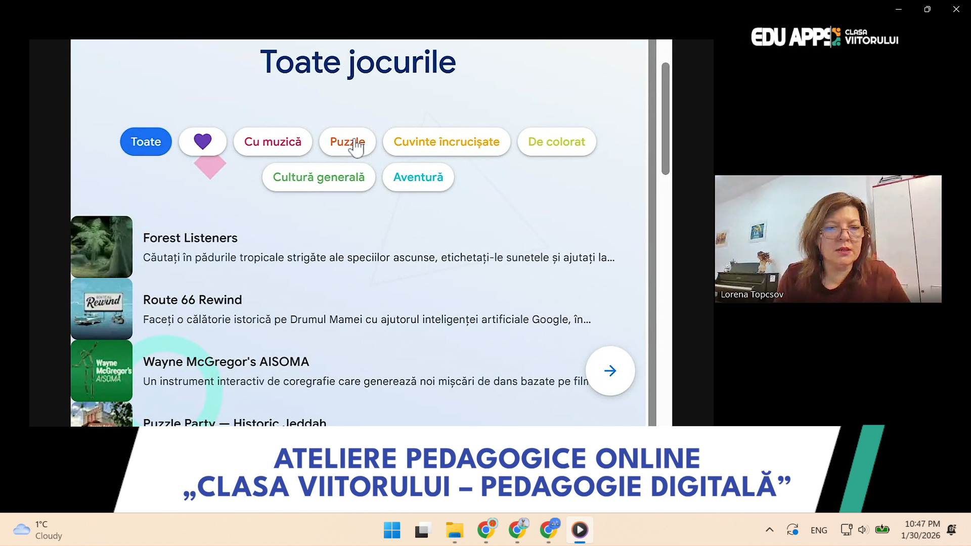 Călătorii virtuale în muzee cu Google Arts & Culture: lecții interdisciplinare pentru elevi