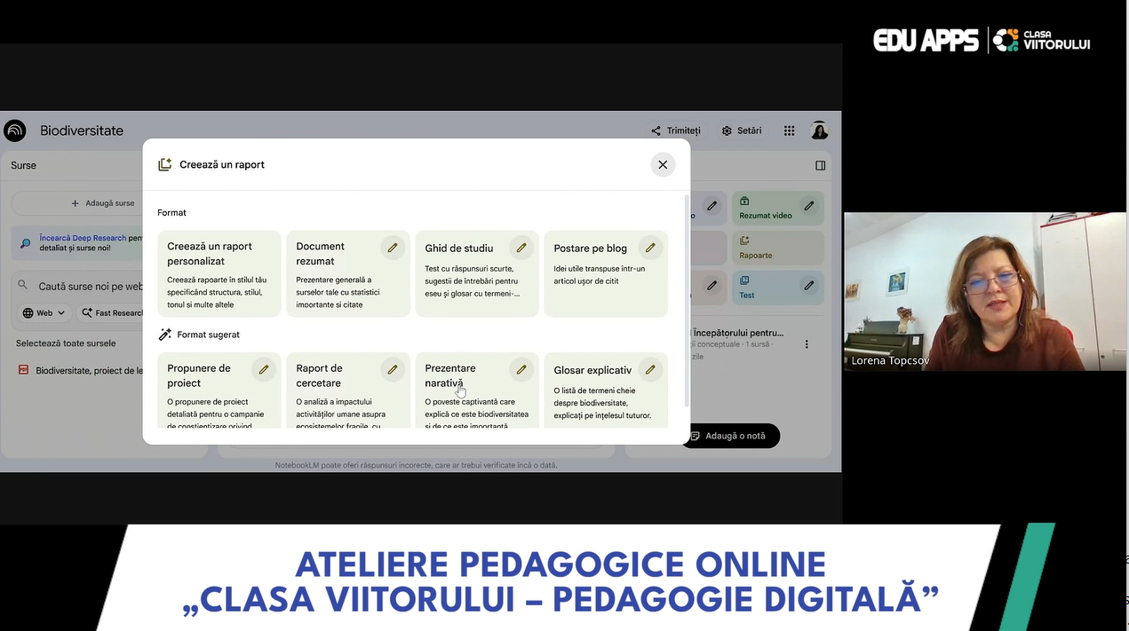 NotebookLM la clasă: Gândire critică și reflecție asistată de Inteligență Artificială