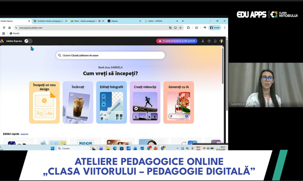Cum creezi un personaj animat cu vocea ta în Adobe Express. Tutorial pentru profesori