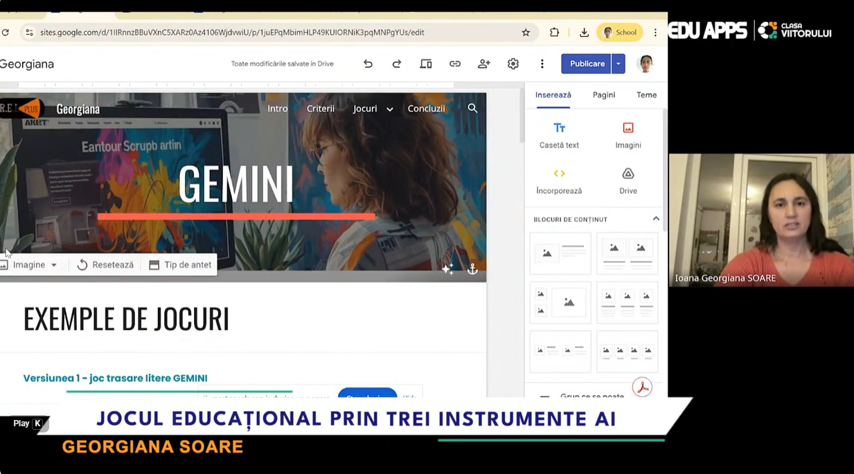 Jocuri interactive pentru elevi cu Gemini AI – de la prompt la joc funcțional. Ghid pentru profesori
