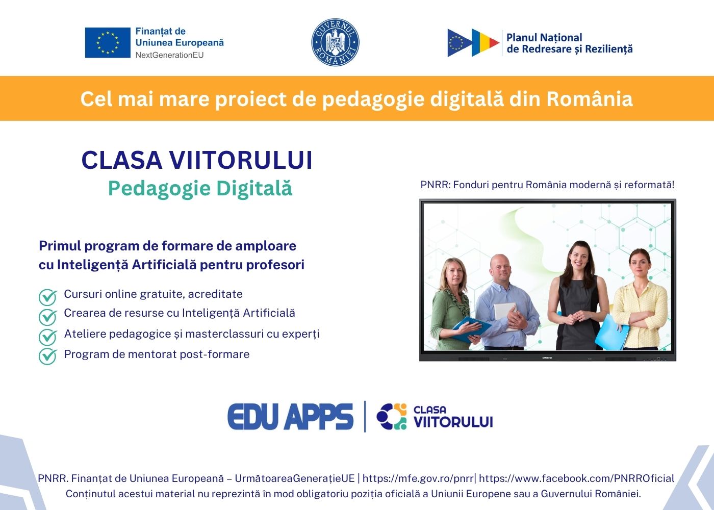 program de formare inteligenta artificiala profesori edu apps